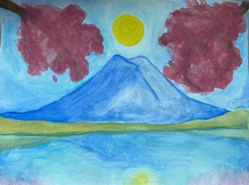 Ami Yabuki, 6th Grade, "Mount Fuji", Painting