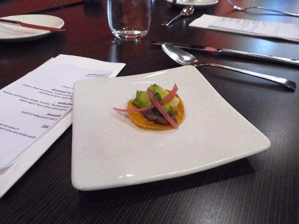 Vegetables on square plate